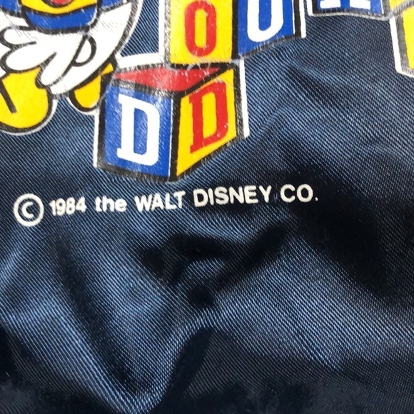 Vintage Disney baby bomber jacket satin blue Donald Duck - Picture 5 of 9